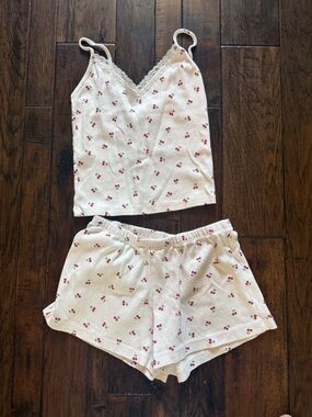 John Galt pacsun cherry tank and shorts set